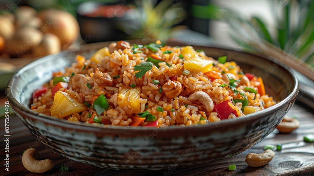 Colorful Pineapple Fried Rice Generative AI Colorful Pineapple Fried Rice Generative AI