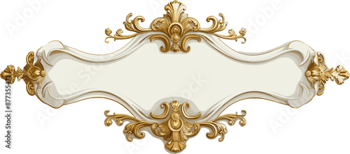frame decorated with gold ornaments, luxury classic style banner