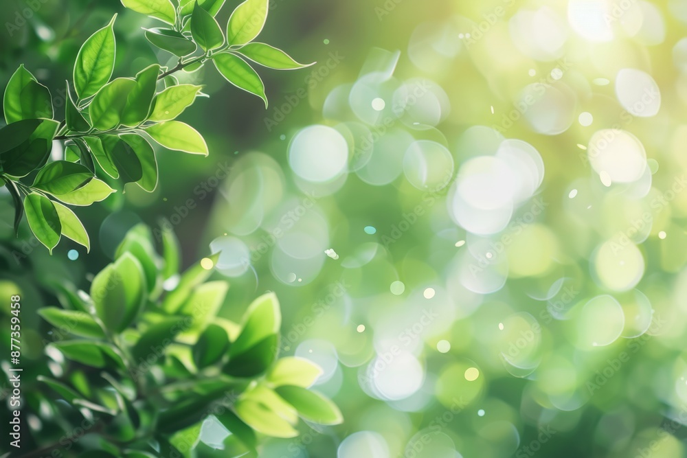 Background of nature forest with green bokeh Background of nature forest with green bokeh