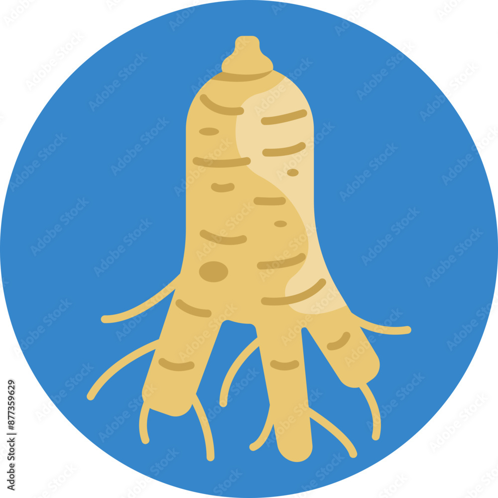 A symbolic illustration of ginseng, reflecting South Korea's deep cultural respect for nature and traditional medicine. A symbolic illustration of ginseng, reflecting South Korea's deep cultural respect for nature and traditional medicine.