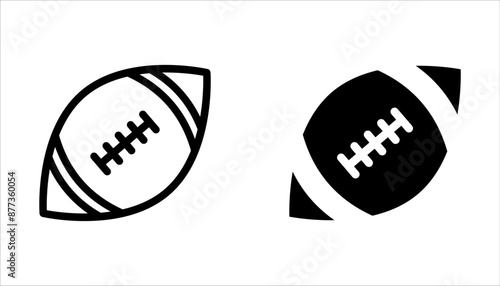 Rugby icon set. American football icon design. American football icon in modern style design. Vector illustration.