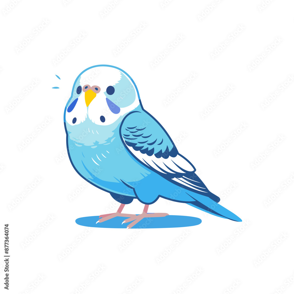 Vector blue budgerigar isolated on white background Parakeet on a branch, Bright Green Budgerigar, Parrot, Green Pet Parakeet, vector illustration Vector blue budgerigar isolated on white background Parakeet on a branch, Bright Green Budgerigar, Parrot, Green Pet Parakeet, vector illustration