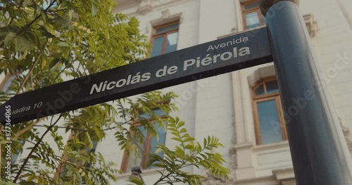 sign in the city of Peru center lima