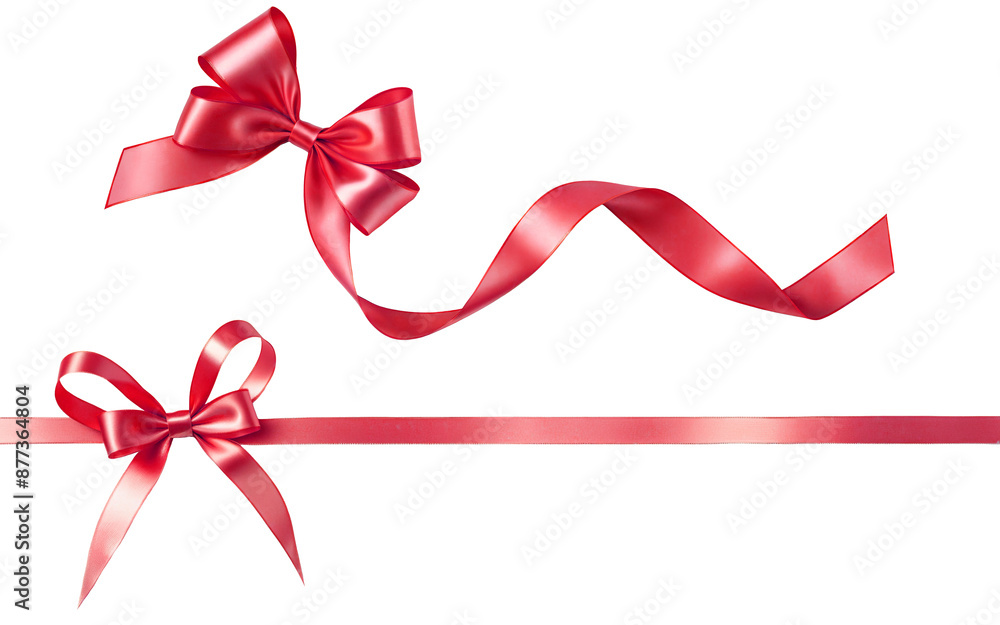 red ribbon bows on a transparent background red ribbon bows on a transparent background