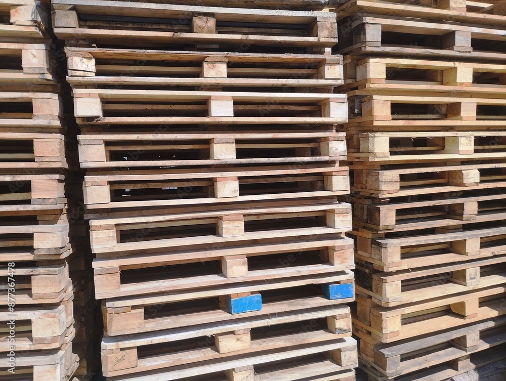 stack of wooden pallets stack of wooden pallets
