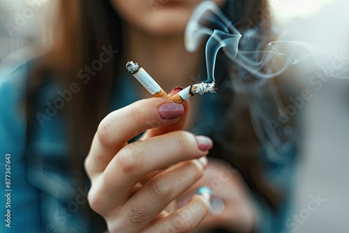 Cigarette Between Fingers photo