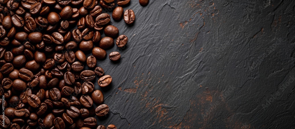 Background with a copy space image of coffee beans Background with a copy space image of coffee beans
