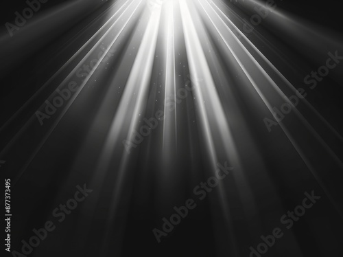 Black background with abstract light rays. © Mark