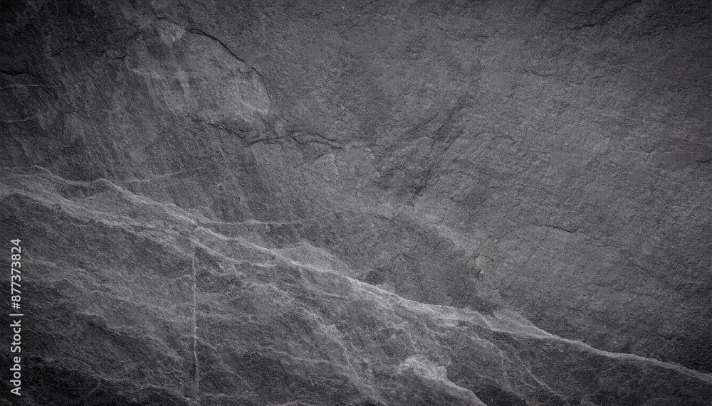 Naklejka premium Dark grey black slate background or texture.