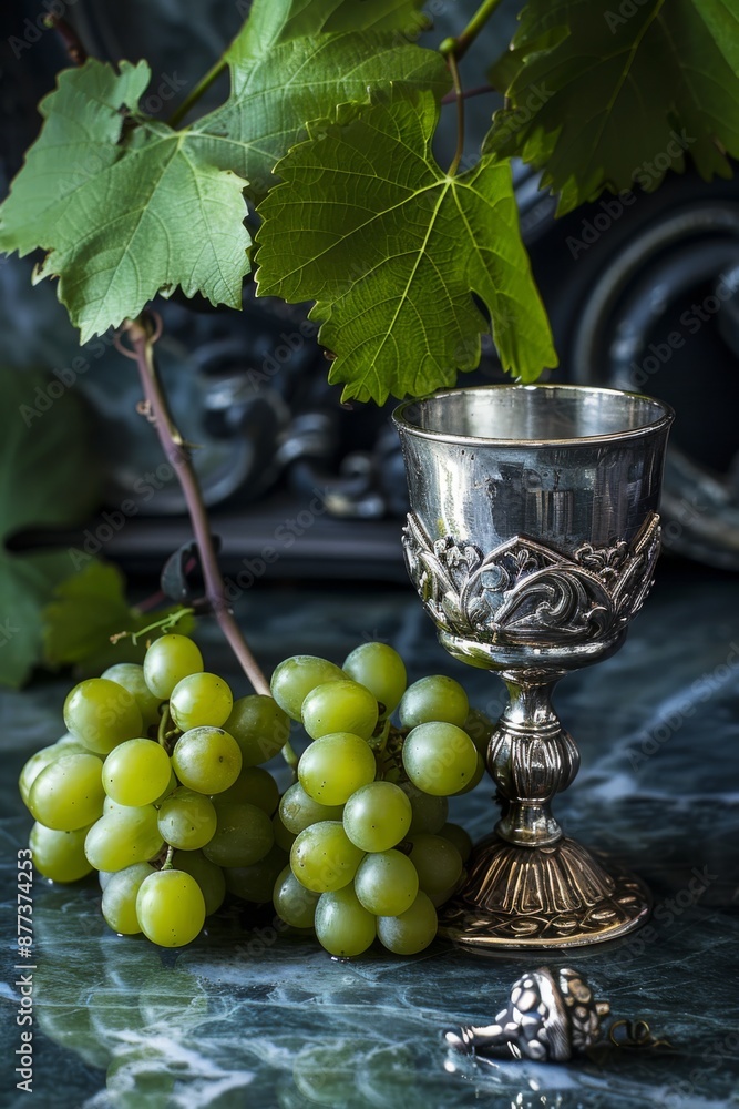 Lovely bunch of grapes beside a silver wine cup for the Jewish New Year celebration Hyper realistic. Shot with canon 5d Mark III --ar 2:3 --style raw Job ID: ac58a310-d93c-4404-8032-3285ce529326 Lovely bunch of grapes beside a silver wine cup for the Jewish New Year celebration Hyper realistic. Shot with canon 5d Mark III --ar 2:3 --style raw Job ID: ac58a310-d93c-4404-8032-3285ce529326