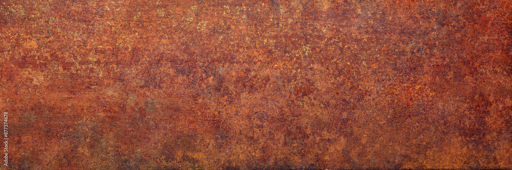 weathered iron surface, panoramic background. rusty metal texture weathered iron surface, panoramic background. rusty metal texture