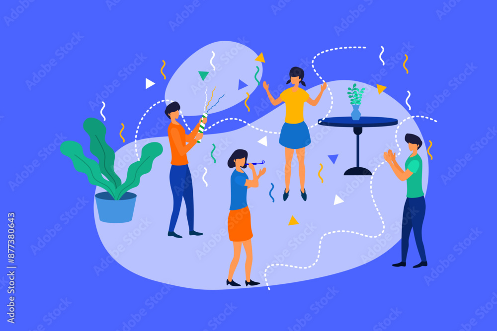 flat design celebration vector illustration flat design celebration vector illustration