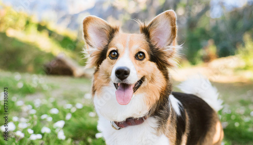 Dog listening with big ear