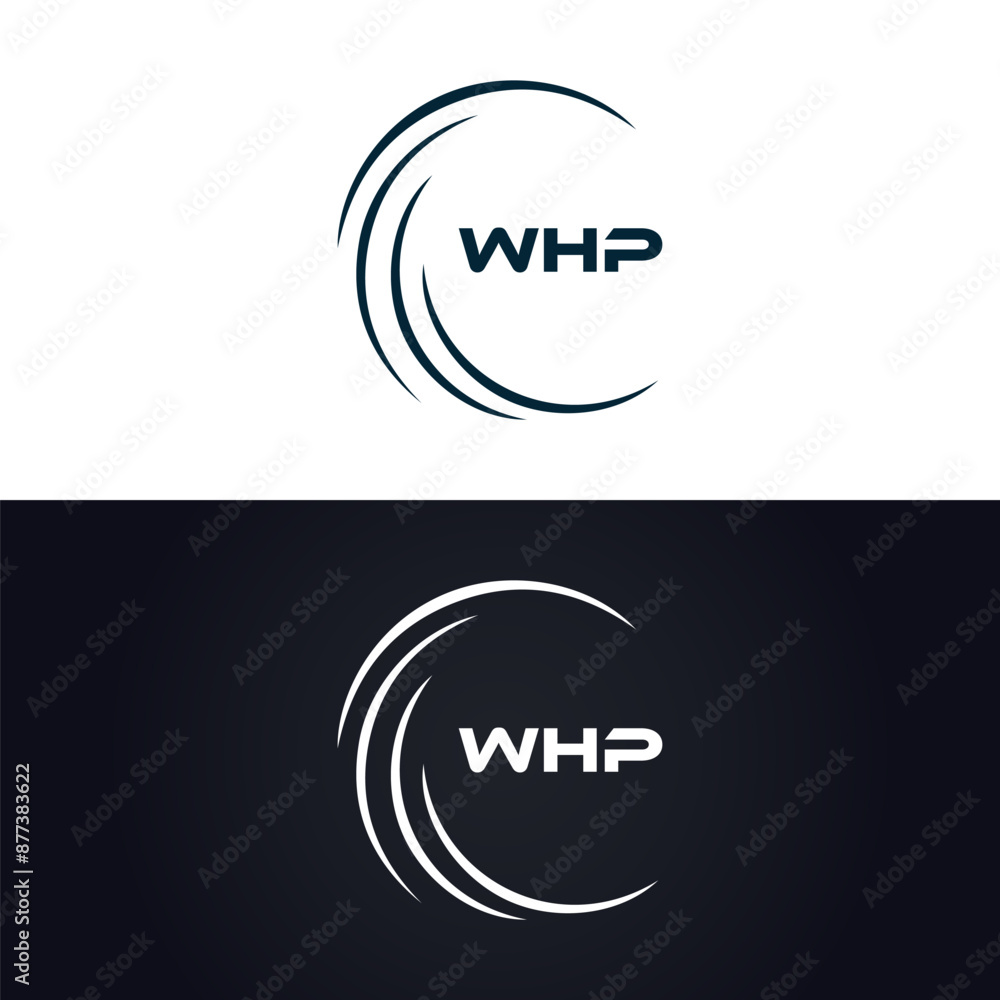 Obraz premium WHP logo. W H P design. White WHP letter. WHP, W H P letter logo design. W H P letter logo design in GOLD, GOLDEN LOGO, THREE, style. letter logo set in one artboard. W H P letter logo vector design.