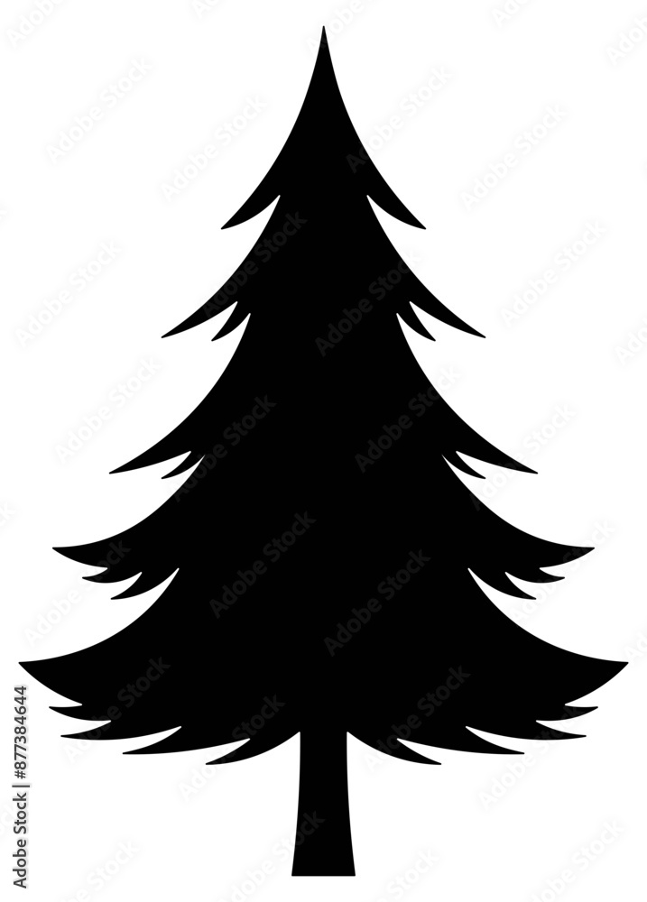 Obraz premium black tree silhouette without background