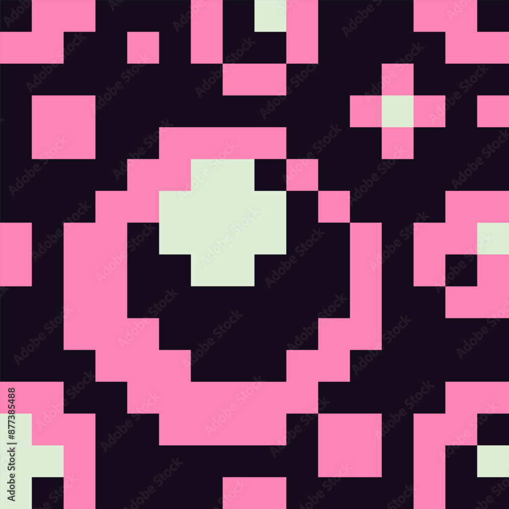 Obraz premium Pixel art abstract background, game assets 8-bit.