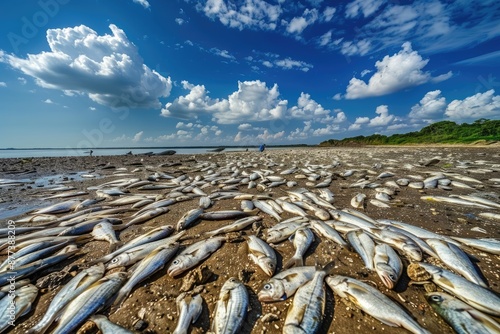 Mass Fish Die-Off on Beach photo