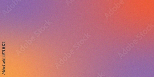 Colorful glowing backdrop noise ombre effect. Multicolor glossy abstract background. Blurred gradient summer poster banner design with rough, grain, and noise texture effect.