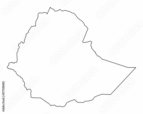 Ethiopia outline map