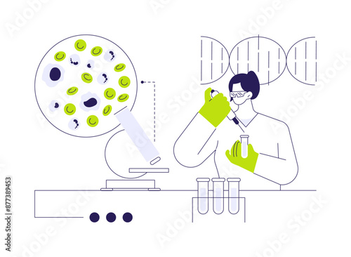 Blood disorder diagnosis abstract concept vector illustration.