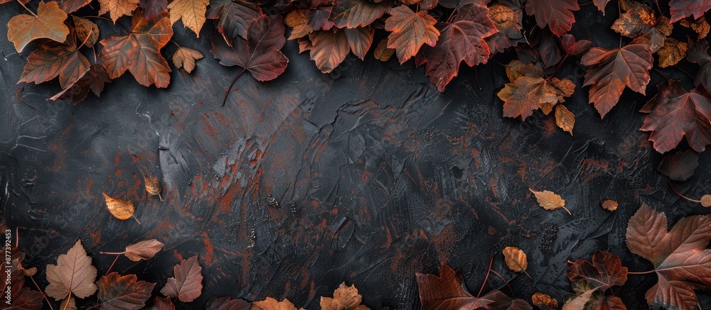 Fall leaves backdrop photo with copy space image Fall leaves backdrop photo with copy space image