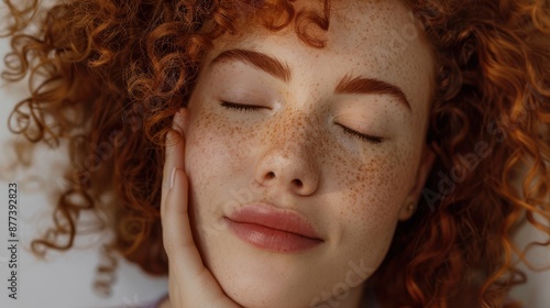 The serene freckled face © VLA Studio