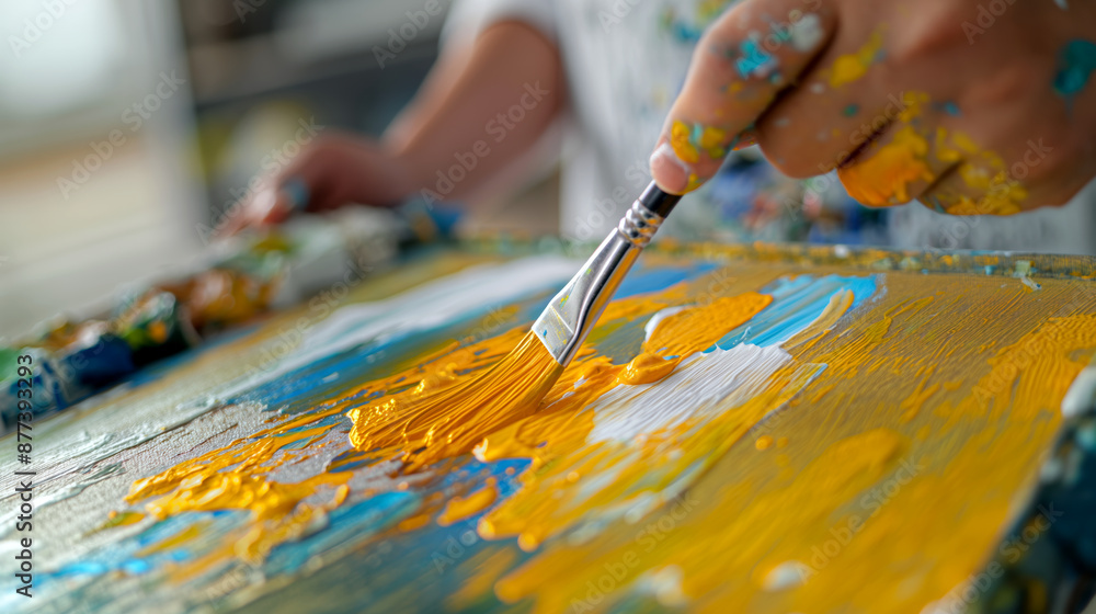 Obraz premium Painting Process Close Up