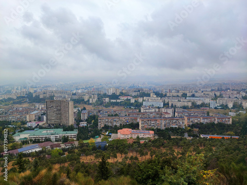 The view of the top of tbilisi city, Georgia.