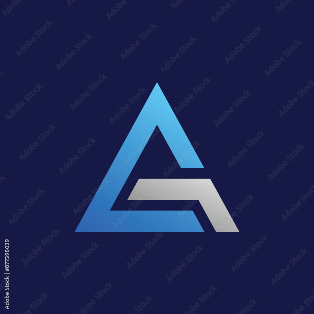 Letter Ag or Ga initial triangle creative abstract monogram logo idea Letter Ag or Ga initial triangle creative abstract monogram logo idea