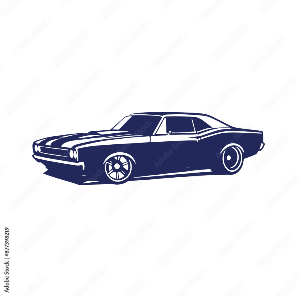 Naklejka premium Vector Car silhouette icon design illustration template 