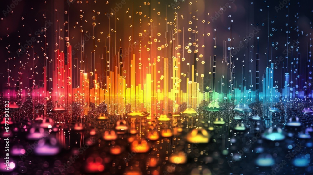 abstract digital sound equalizer. Linear wave-like sound. abstract digital sound equalizer. Linear wave-like sound.