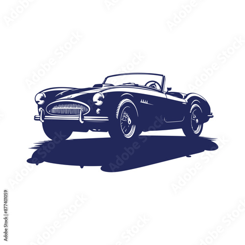 Vector Car silhouette icon design illustration template	