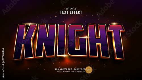 Knight editable text effect