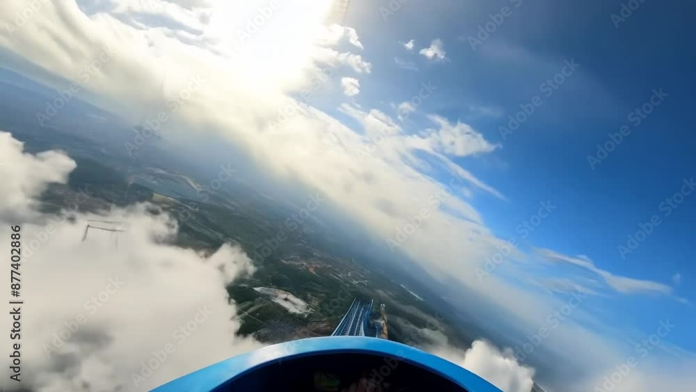 Roller Coaster Ride Above the Clouds Generative AI Roller Coaster Ride Above the Clouds Generative AI