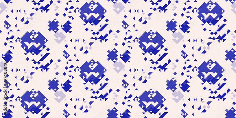 Faded electric blue glitch geo washed effect seamless border. Indigo dye grungy blotched distress abstract banner texture repeat Faded electric blue glitch geo washed effect seamless border. Indigo dye grungy blotched distress abstract banner texture repeat