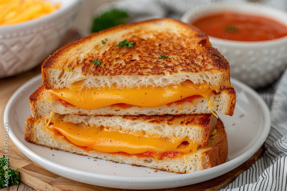 Perfectly Grilled Cheese Sandwich with Crispy Bread and Melted Cheese Perfectly Grilled Cheese Sandwich with Crispy Bread and Melted Cheese