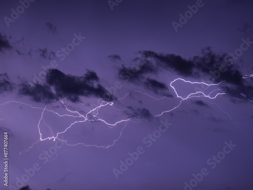 Lightning over the city