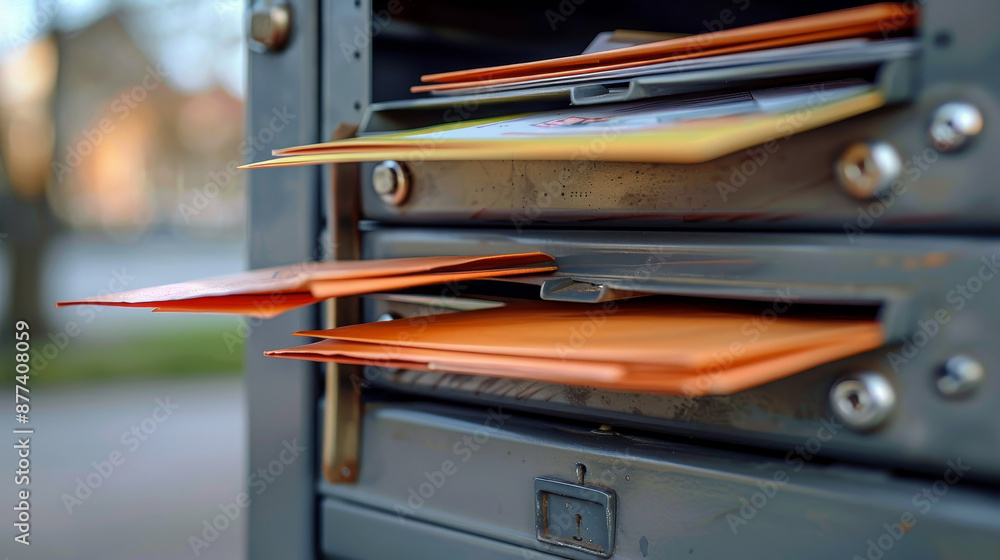 Contents: Inside the mailbox, you see letters, envelopes, and possibly small packages neatly arranged.
Contents: Inside the mailbox, you see letters, envelopes, and possibly small packages neatly arranged.