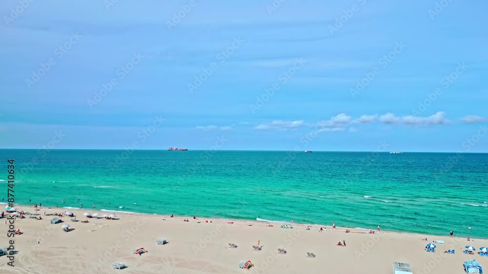 Miami south beach. Aerial view. Aerial view of sea beach in Miami, Florida. Summertime aerial seaside. Travel destination. Seascape of Miami south beach. Rise view Miami south beach. Aerial view. Aerial view of sea beach in Miami, Florida. Summertime aerial seaside. Travel destination. Seascape of Miami south beach. Rise view