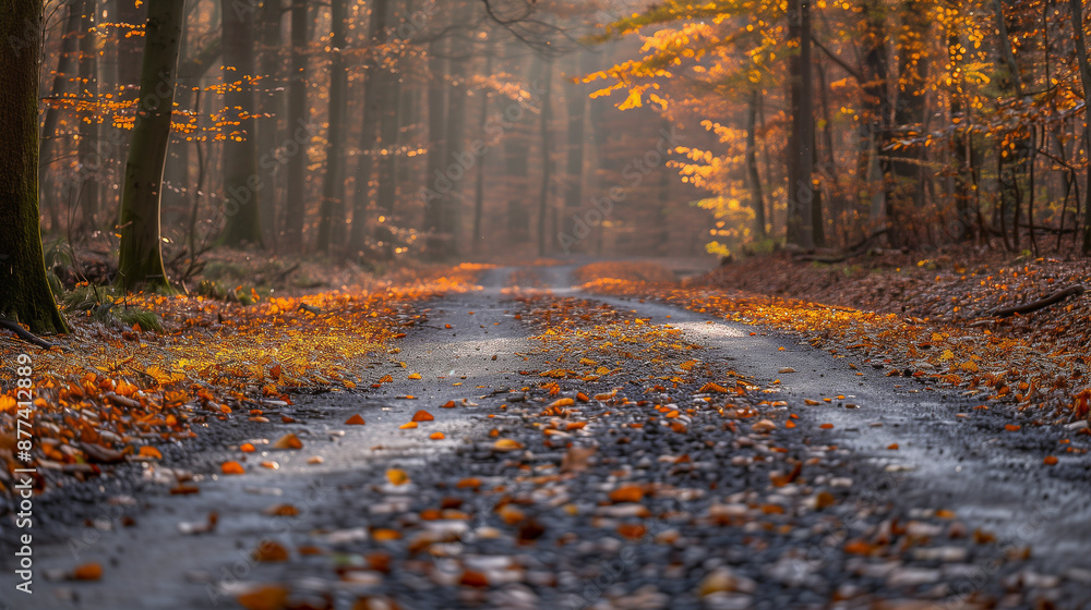 Tranquil Forest Path in Autumn Tranquil Forest Path in Autumn