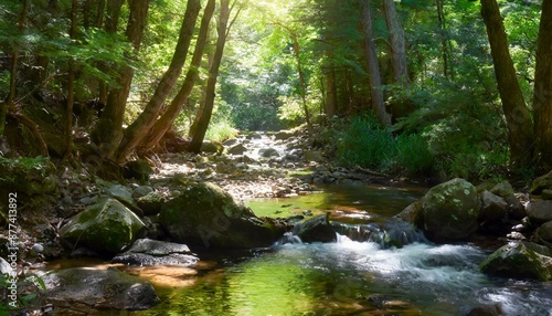 美しい森の風景