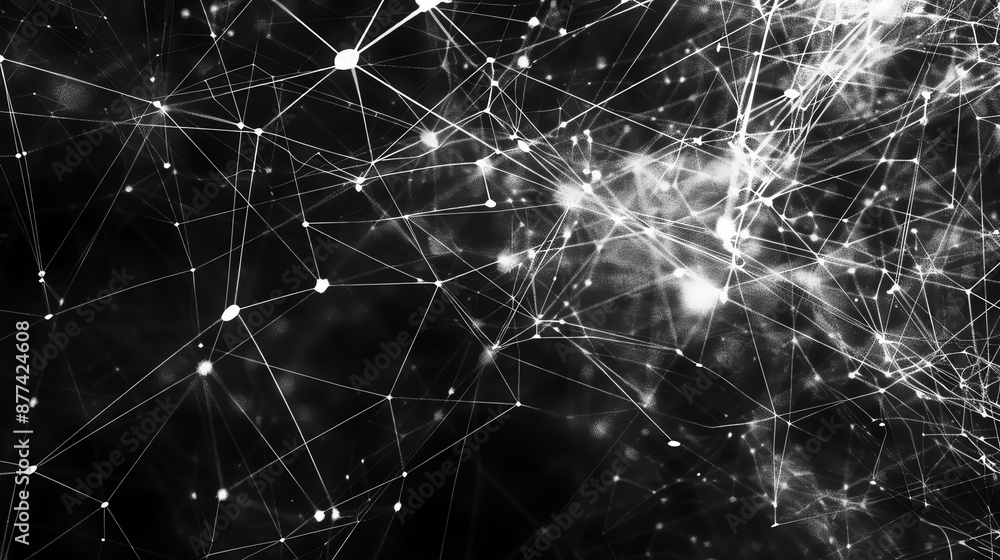 Abstract background with connecting dots and lines. Network connection structure. Plexus effect. Concept of science, technology, and big data. Abstract background with connecting dots and lines. Network connection structure. Plexus effect. Concept of science, technology, and big data.