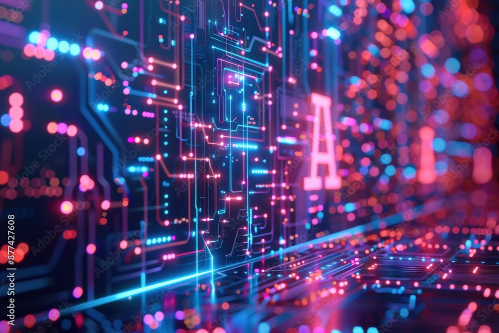 Fototapeta premium ai statistics and analytics background copy space