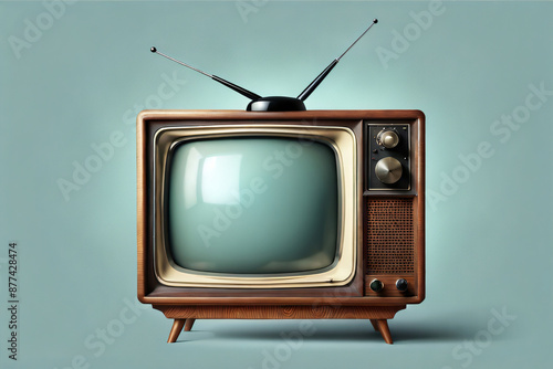 TV im Retro Sti mit Werbefläche