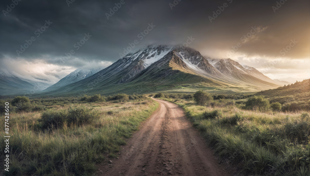 Fototapeta premium Winding road to the mountain