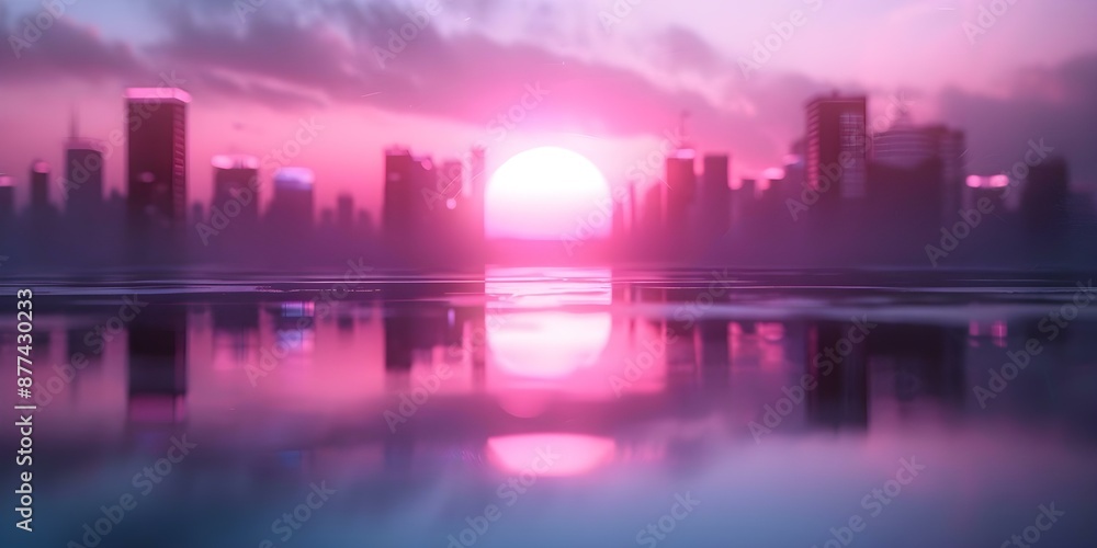 Fototapeta premium Retrofuturistic 80s Vibe. Concept Neon Lights, Synthwave Music, Vintage Fashion, Futuristic Technology, Nostalgic Aesthetics