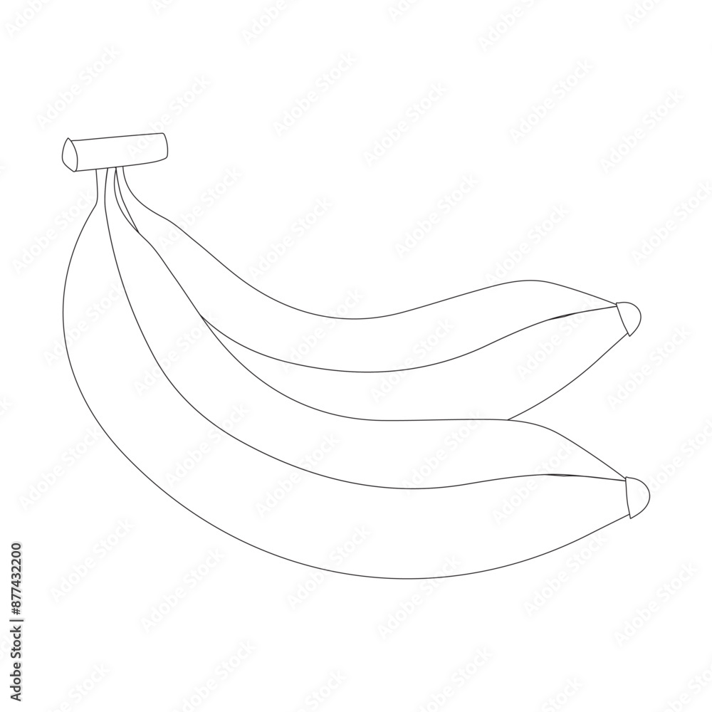 Banana black outline and silhouette icon design vector illustration Banana black outline and silhouette icon design vector illustration