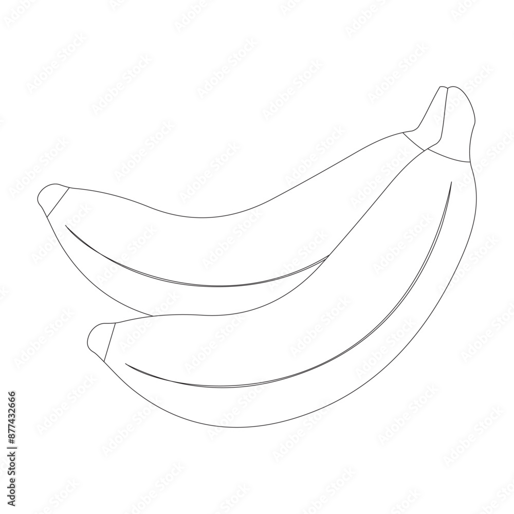 Banana black outline and silhouette icon design vector illustration Banana black outline and silhouette icon design vector illustration