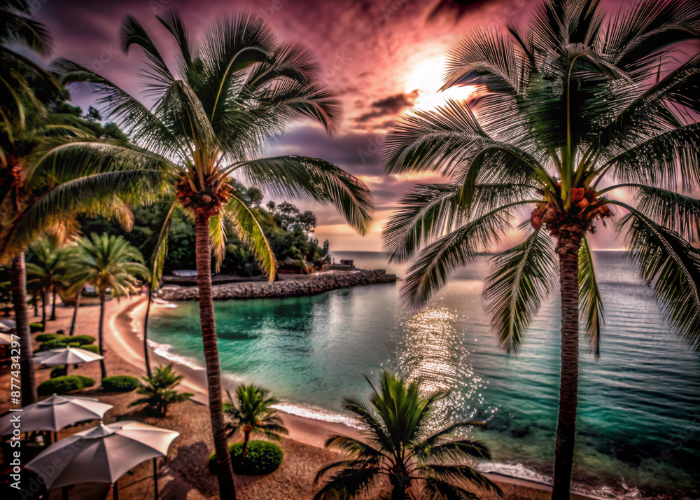Fototapeta premium trees on the beach