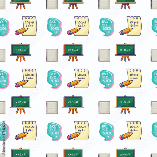 Back To School Seamless Vector Pattern Design